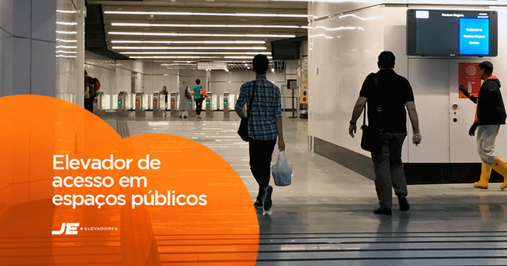 Elevador de acesso para espaços públicos